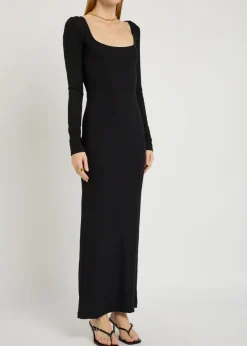 Ribbed stretch-modal maxi dress