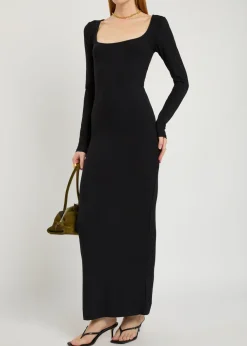 Ribbed stretch-modal maxi dress