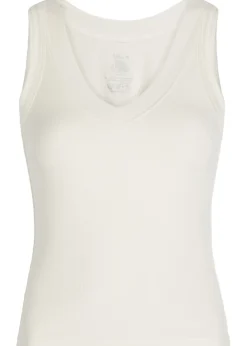 365 ribbed V-neck stretch-modal vest