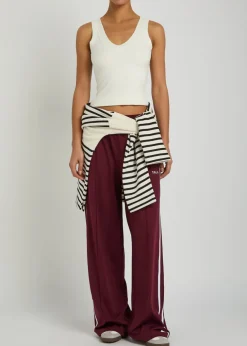 365 ribbed V-neck stretch-modal vest