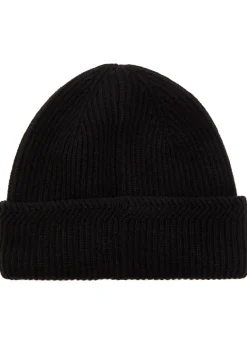 Ribbed wool and cashmere-blend beanie