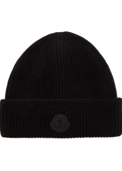 Ribbed wool and cashmere-blend beanie