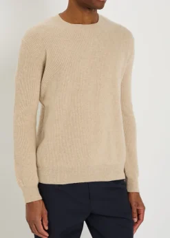 Ribbed wool and cashmere-blend jumper