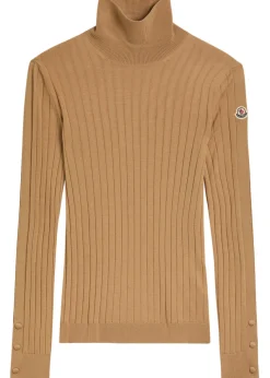 Ribbed wool and cashmere-blend top
