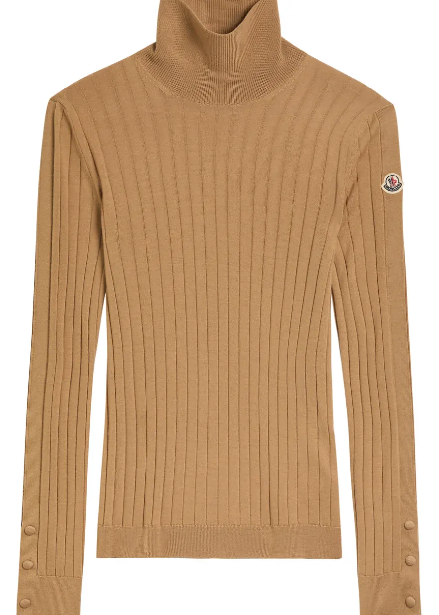 Ribbed wool and cashmere-blend top
