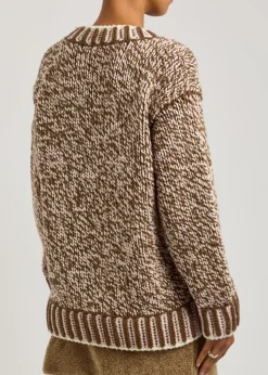 Ribbed wool-blend jumper