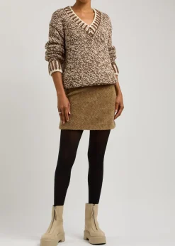 Ribbed wool-blend jumper