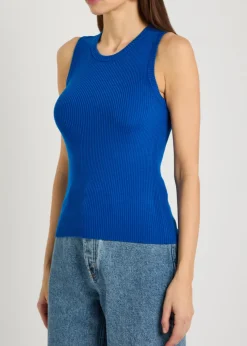 Ribbed wool tank top