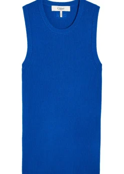 Ribbed wool tank top