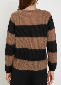 Ricetta striped open-knit jumper