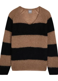 Ricetta striped open-knit jumper