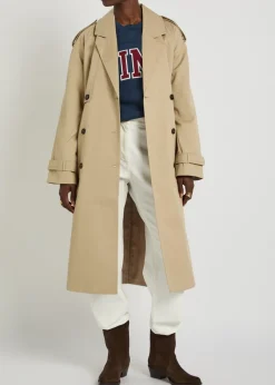 Rickie double-breasted stretch-cotton trench coat