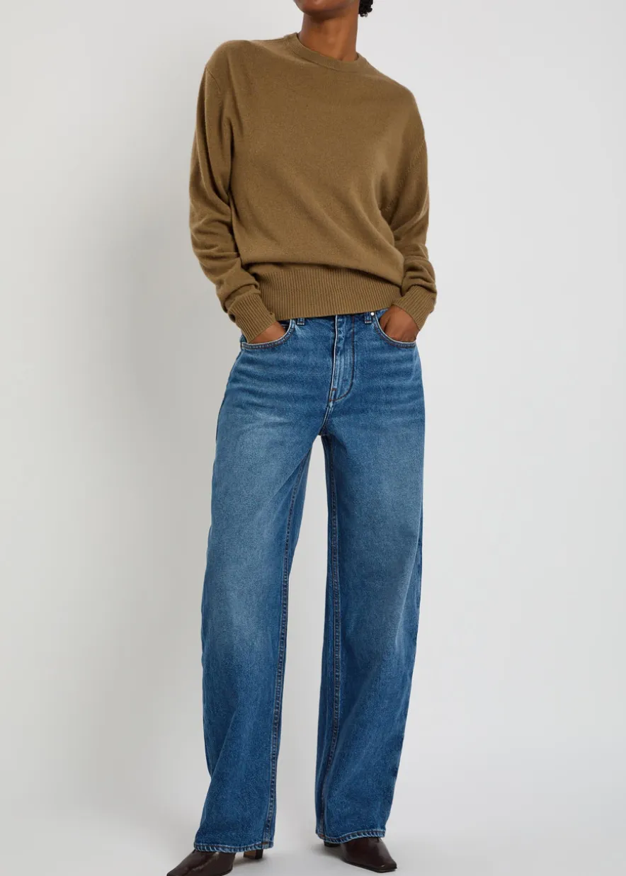 Rider straight-leg denim jeans