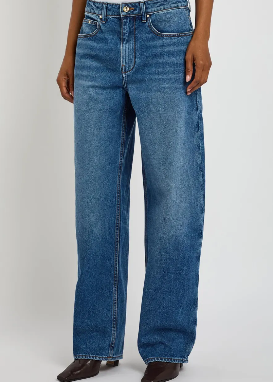 Rider straight-leg denim jeans