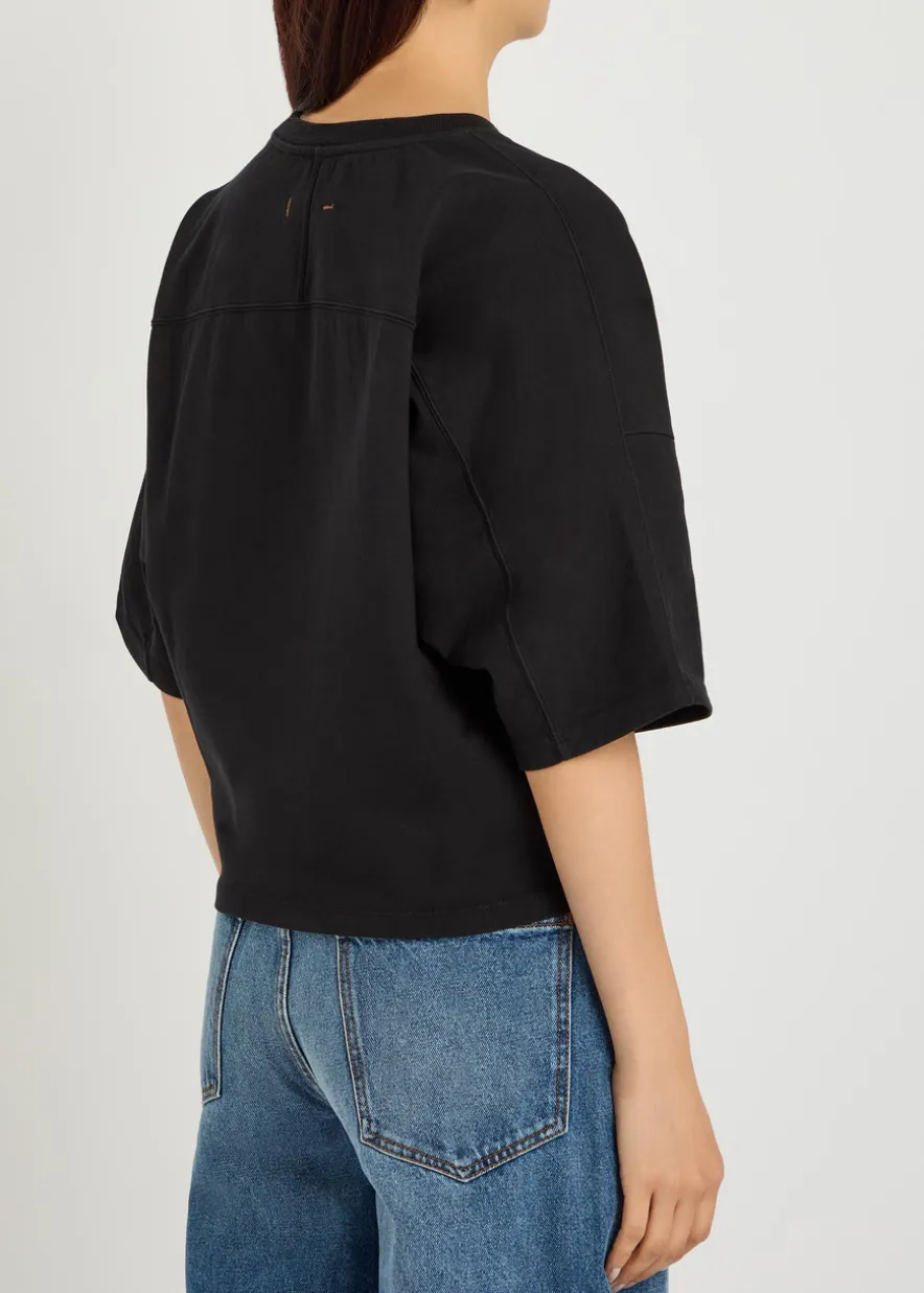 Rift cropped cotton-blend T-shirt