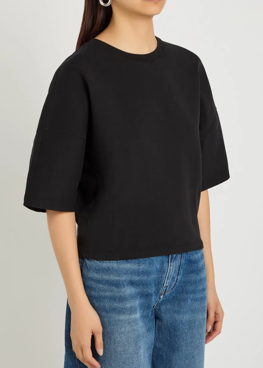 Rift cropped cotton-blend T-shirt