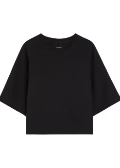 Rift cropped cotton-blend T-shirt