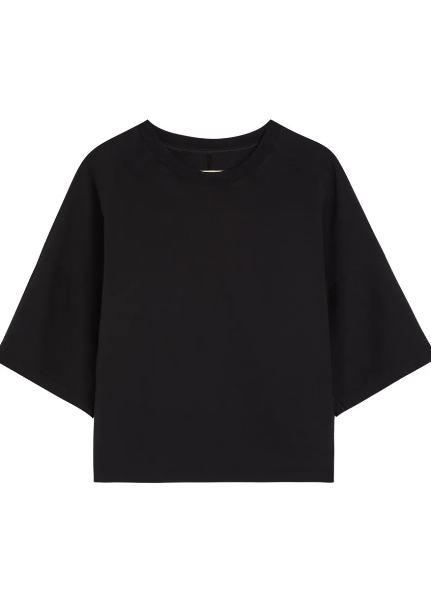 Rift cropped cotton-blend T-shirt