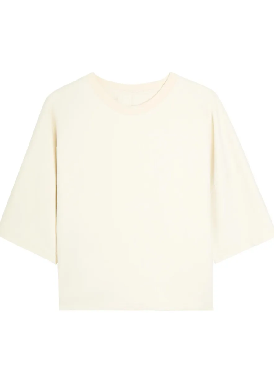 Rift cropped cotton-blend T-shirt