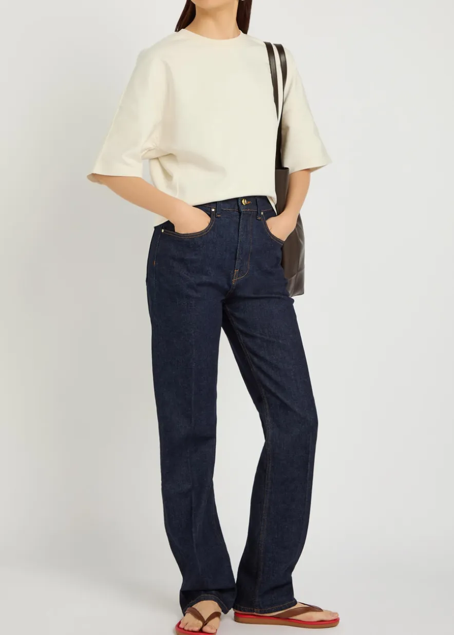 Rift cropped cotton-blend T-shirt
