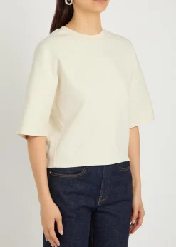 Rift cropped cotton-blend T-shirt