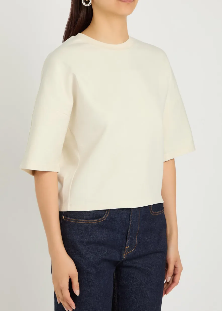 Rift cropped cotton-blend T-shirt