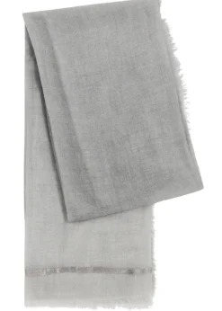 Rigino metallic-weave cashmere scarf
