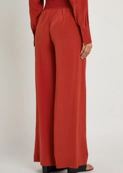 Rihani wide-leg silk trousers