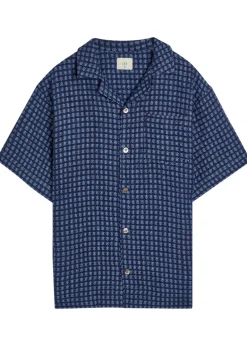 Riita textured patterned linen shirt