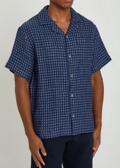 Riita textured patterned linen shirt