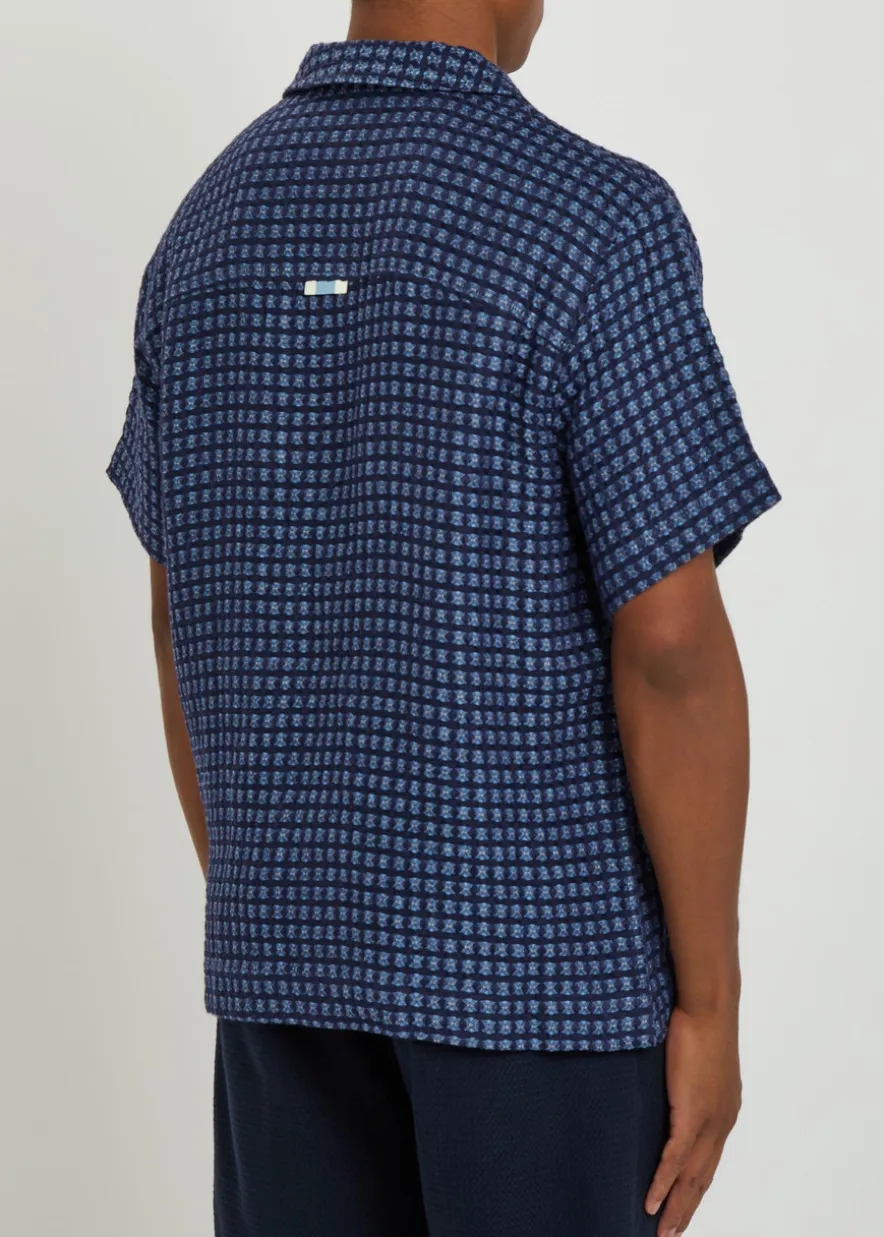 Riita textured patterned linen shirt