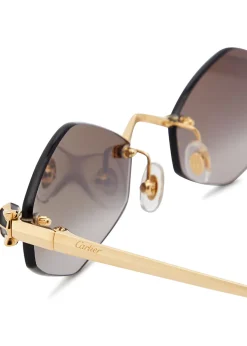 Rimless oval-frame sunglasses