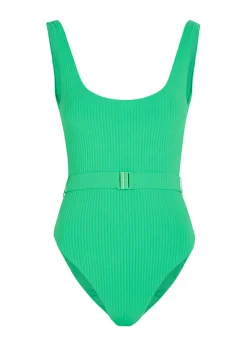 Rio belted ribbed swimsuit