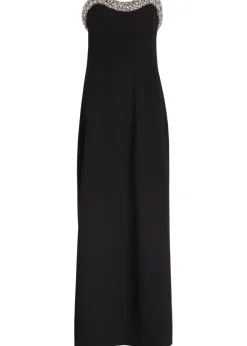 Riona embellished strapless crepe gown