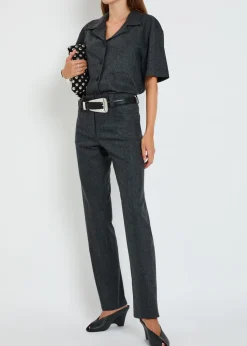 Riordan melange wool-blend shirt
