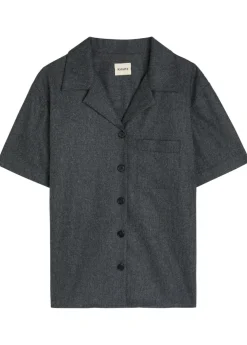 Riordan melange wool-blend shirt