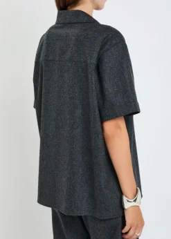 Riordan melange wool-blend shirt