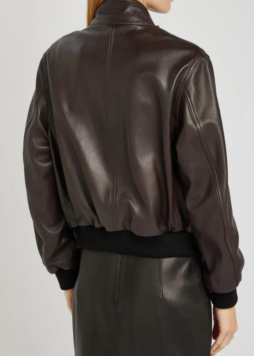Rios leather bomber jacket