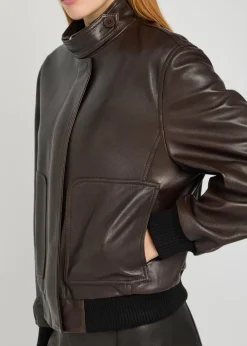 Rios leather bomber jacket