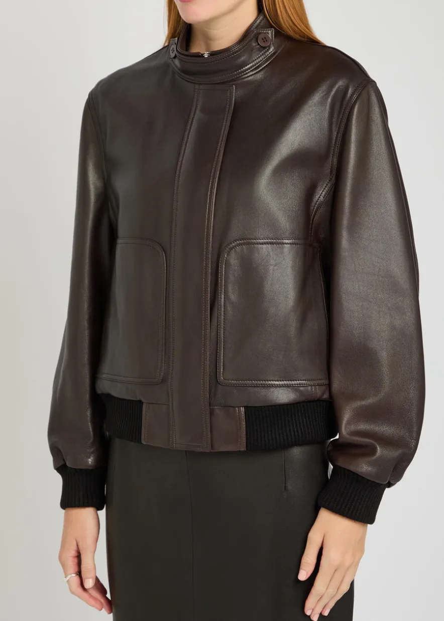 Rios leather bomber jacket