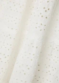 Ripeka embroidered cotton midi skirt
