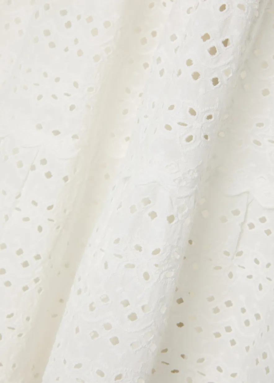 Ripeka embroidered cotton midi skirt