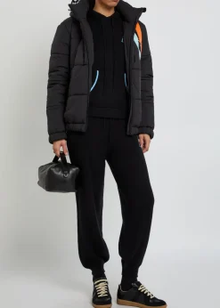 Riski logo-embroidered padded shell jacket