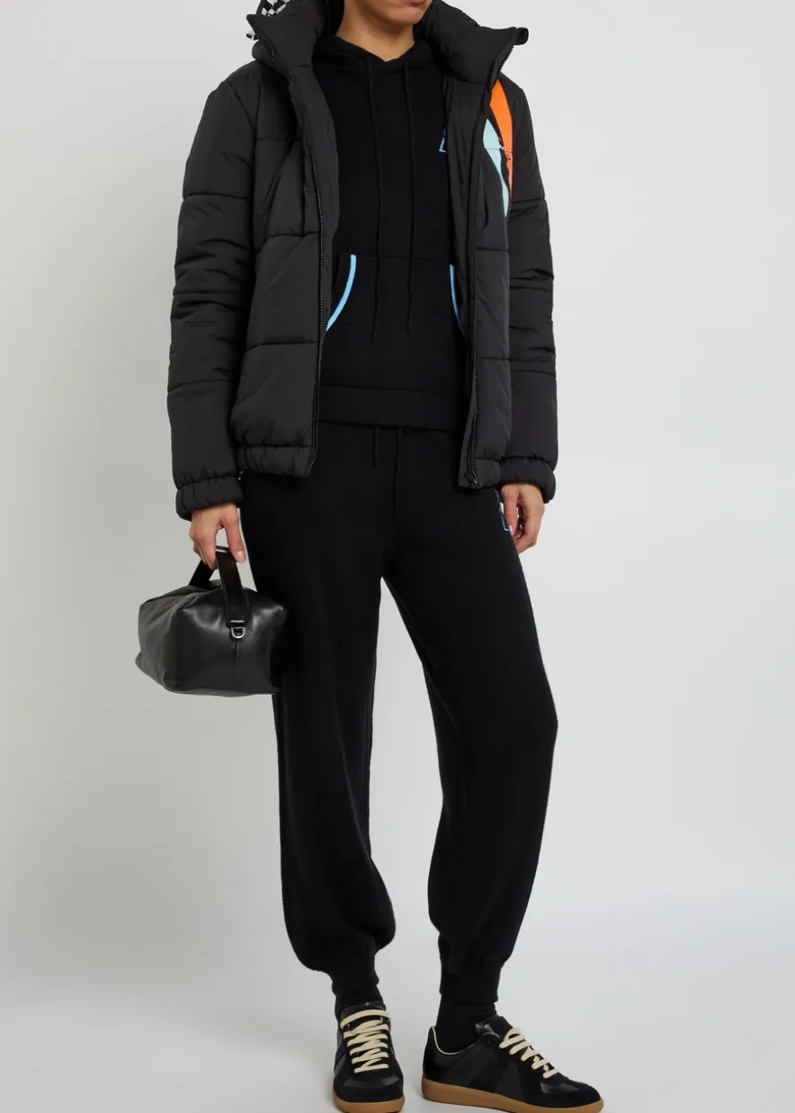 Riski logo-embroidered padded shell jacket