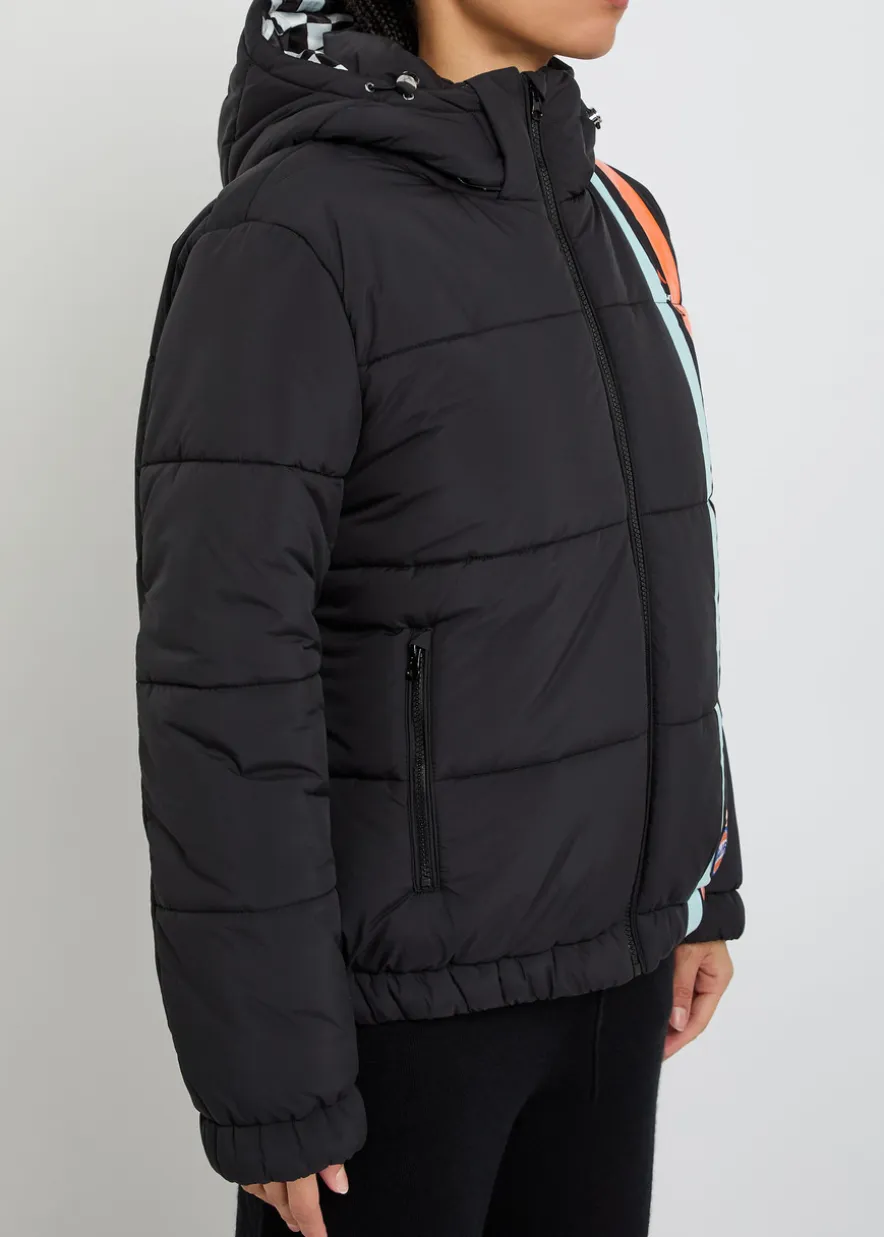 Riski logo-embroidered padded shell jacket