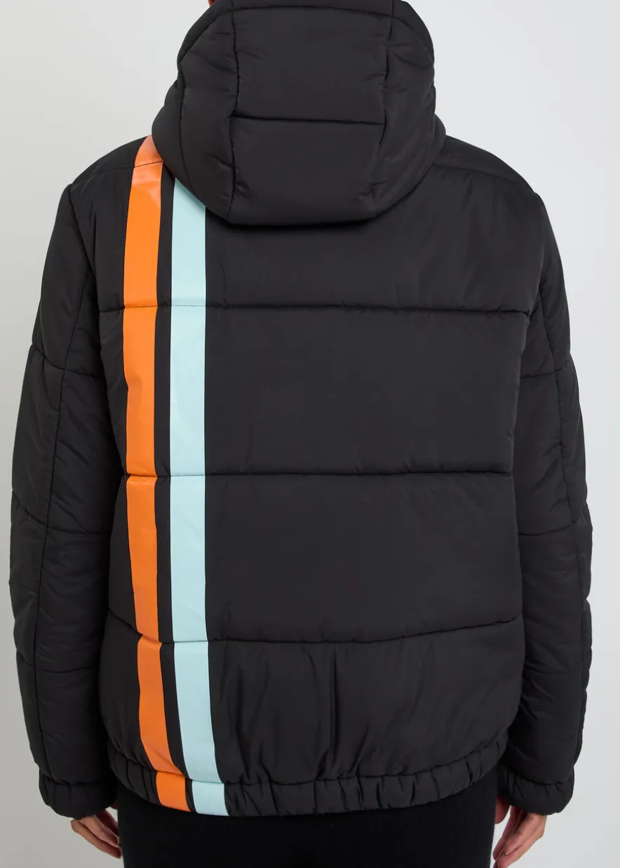 Riski logo-embroidered padded shell jacket