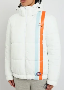 Riski logo-embroidered padded shell jacket