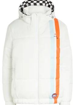 Riski logo-embroidered padded shell jacket