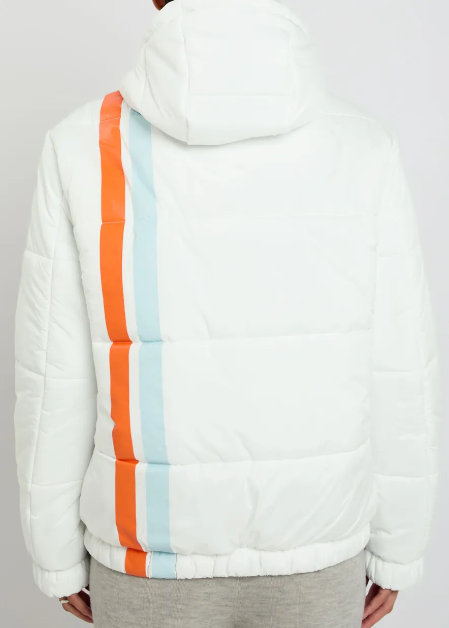 Riski logo-embroidered padded shell jacket