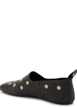 Rita stud-embellished leather ballet flats